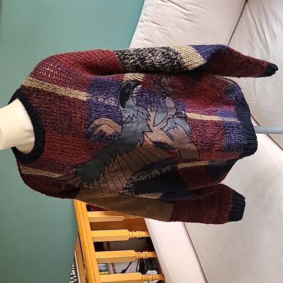 Harley-Davidson 90's vintage Sweater,size Large, Leather Eagle